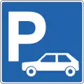 Parking zone for motor cars