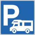 Parking zone for carvans