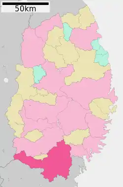 Location of Ichinoseki