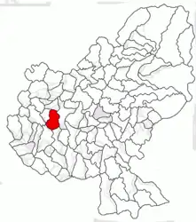 Location in Mureș County