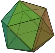 An icosahedron.