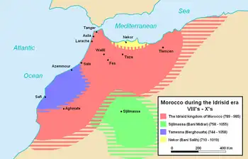 Political map of Morocco