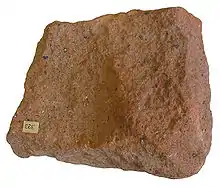 Color image with a white background of an ignimbrite