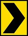 Keep right curve chevron sign