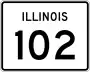 Illinois Route 102 marker