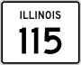 Illinois Route 115 marker