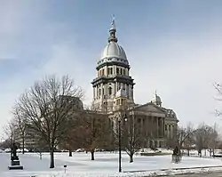 The Illinois State Capitol in Springfield, Illinois is one of 44 U.S. state capitols listed on the NRHP.