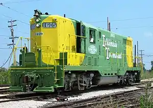 Illinois Terminal 1605, a GP7 preserved in operating condition at Illinois Railway Museum