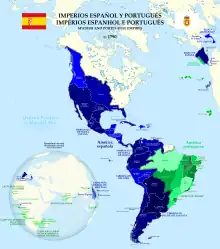 Image 47Spanish and Portuguese empires in 1790 (from History of Mexico)