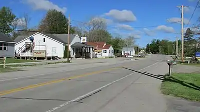 Indiana Route 4 in Fish Lake, Indiana.