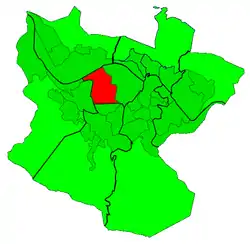 Indautxu within Bilbao