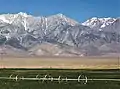 Independence Peak (east aspect, centered) from Owens Valley