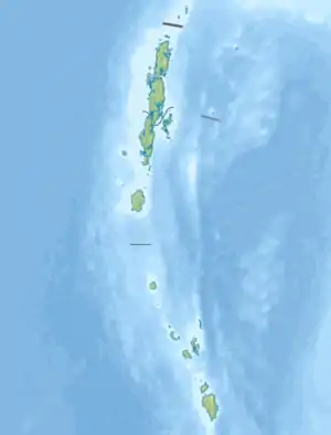 Location of the Ten Degree channel within the Andaman and Nicobar Islands