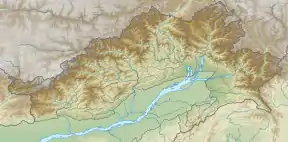 Map showing the location of Pakke Tiger Reserve