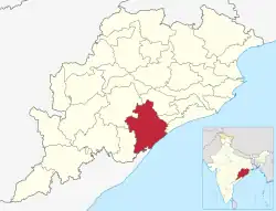 Location in Odisha