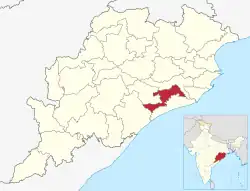 Location in Odisha