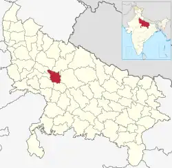 Location of Farrukhabad district in Uttar Pradesh