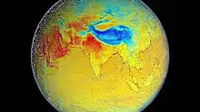 Image 75During summer, warm continental masses draw moist air from the Indian Ocean hence producing heavy rainfall. The process is reversed during winter, resulting in dry conditions. (from Indian Ocean)