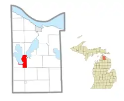 Location within Cheboygan County