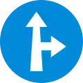 Compulsory ahead or turn right