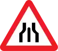 End of dual carriageway