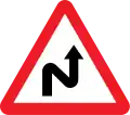 Double curve, first to right