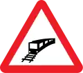 Level crossing without barriers ahead