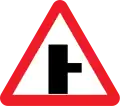 Side road to right