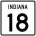 State Road 18 marker