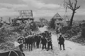 Indian cavalry patrol in Mametz, July 1916.