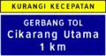 Toll plaza ahead