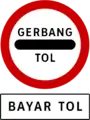 Toll plaza (pay toll)