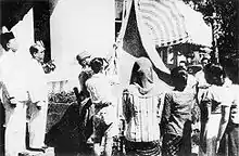 Image 21Indonesian flag raising shortly after the declaration of independence (from History of Indonesia)