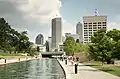 View of downtown skyline from the canal