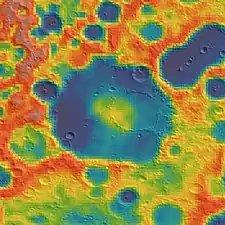 Gravity map based on GRAIL