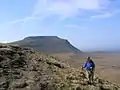 Ingleborough seen on the ascent of Simon Fell