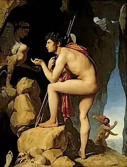 Oedipus and the Sphinx (1808) by Jean Auguste Dominique Ingres