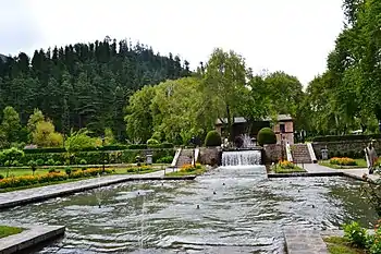 Inside Mughal Gardens at Achabal