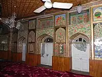 Papier-mâché work on the inside walls of the Shrine.