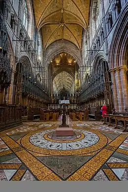 interior of large Gothic church