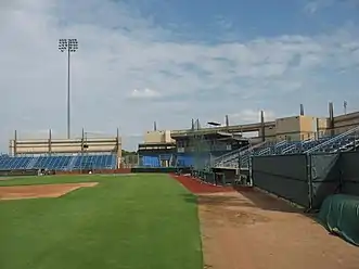 Interior of Clay Gould Ballpark