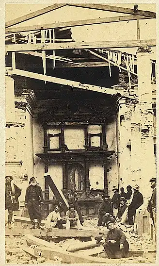 Interior of church, destroyed