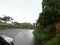 Winding road up Obudu Plateau