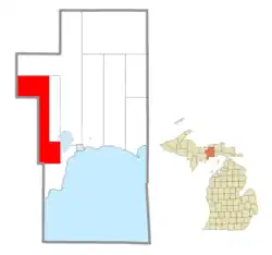 Location within Schoolcraft County