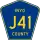 County Road J41 marker