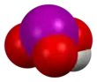 Space-filling model of iodic acid