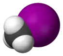 Spacefill model of iodomethane