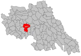 Location in Iași County