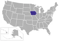 Location of teams in American Rivers Conference