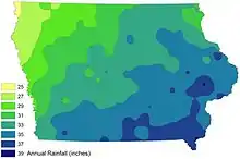 Image 6Iowa annual rainfall, in inches (from Iowa)